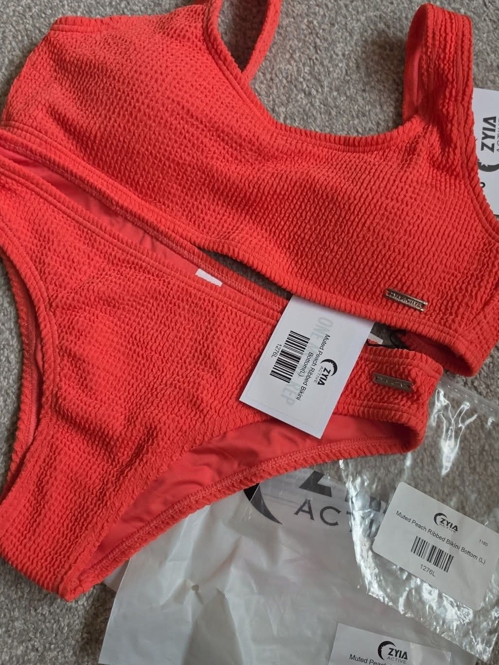 Zyia Muted Peach Bikini-nwt